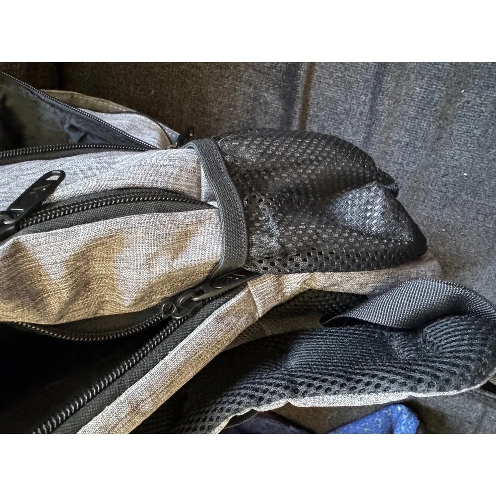 Matein Travel Laptop Backpack Gray Heather USB Charging Port Commuter Bag